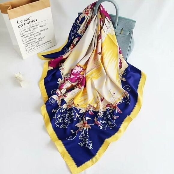 Women Twill Square Scarf/Shawl Body Wrap - Picture 2 of 2